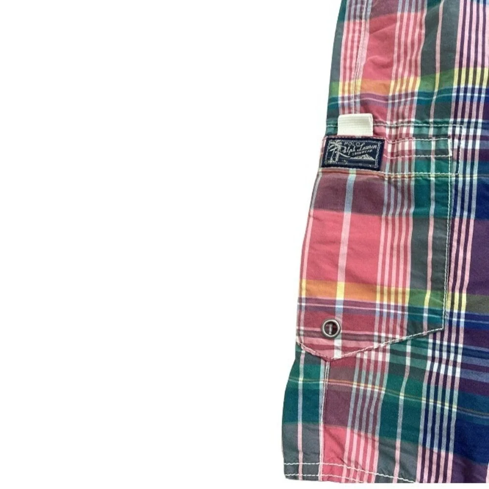 POLO BY‎ RALPH LAUREN BOARD MEN'S SHORTS PLAID SIZE 38